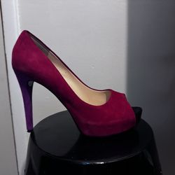 Red Suede Pink Heel