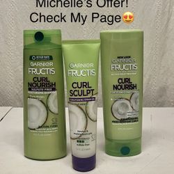 Fructis Shampoo/ Conditioner  Curl Nourish/ Sculpt  set 