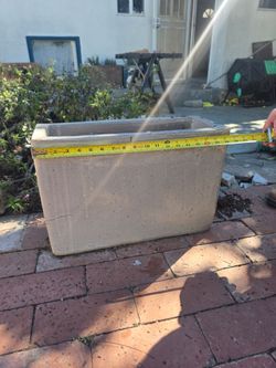 Large Rectangular Concrete Outdoor Planter