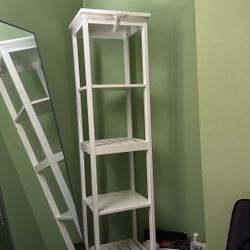 IKEA White Corner Open Cabinet
