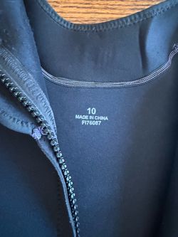 Womens Aqua Lung Shorty Wetsuit Black Purple Front 2-3mm Scuba Snorkel Sz 10