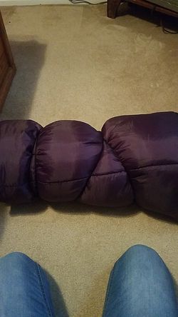 Purple skinny sleeping bag