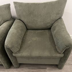 Set Of Modern Upholstered Arm Chairs 