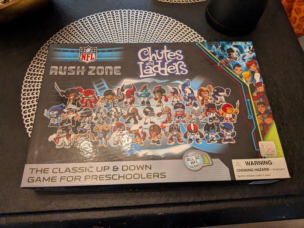 NFL Rush Zone Chutes and Ladders board game.
