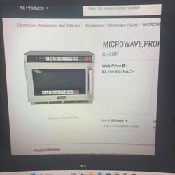 Sharp restaurant microwave