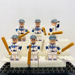 Baseball Stars Minifigures LA Dodgers | New Custom LEGO Compatible Toys