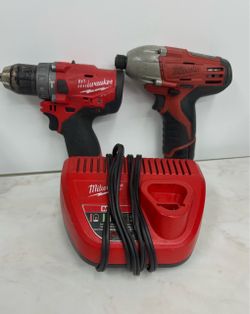 Milwaukee M12 FUEL  combo 2504-20 hammer drill & 2450-20 impact driver