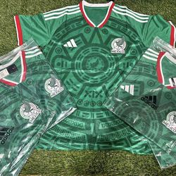 Small Medium Large XL 2XL 3xl 4xl 5xl 6xl slim fit Soccer Mexico jersey Mundial green New Jersey  long sleeve player version sleeve long sleeve Women’