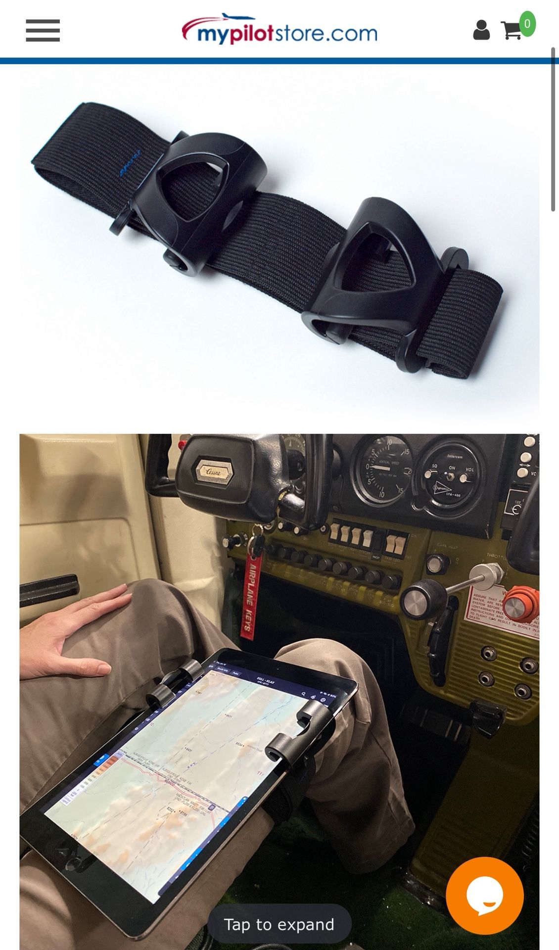 Flying IPad Clip Strap/ Pilot’s Use