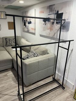 Double Rail Freestanding Clothing Rack