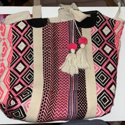 Large Pink Beach Bag