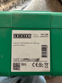 Leister Triac ST Hot Air Welder 120V/1600W