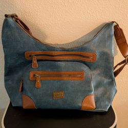 Blue And Brown Crossbody Purse
