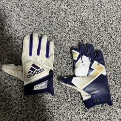 University Of Washington White College Football Gloves 