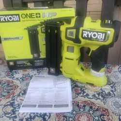Ryobi One+ 18 V 18 Ga Brushless Cordless Airstrike Brad Nailer
