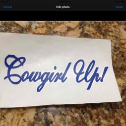 Cowgirl Up Decal