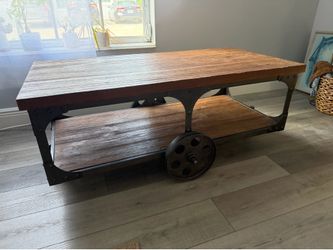 Beautiful solid wood coffee table / TV stand / bar cart
