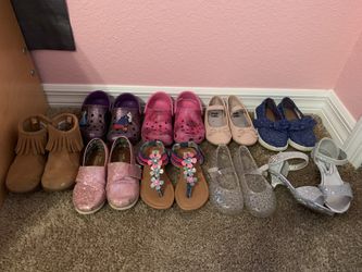 Girls shoes size 8 (one pair is 7)