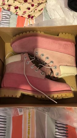 Pink timberland boots size 4.5