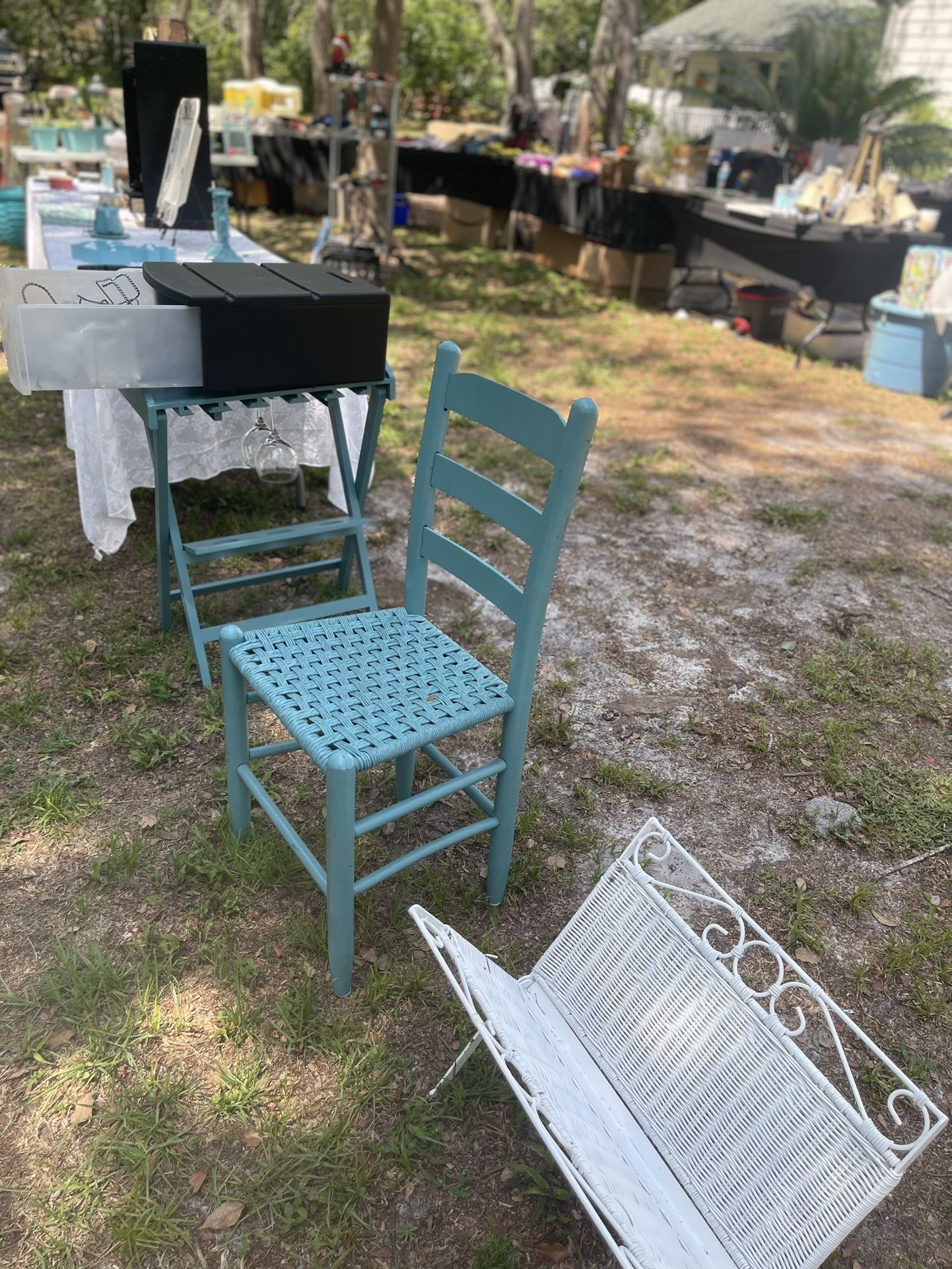 Blue Chair 10 Wine Glass Bar Table 15