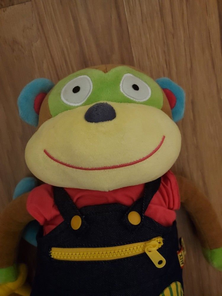 Alex Little Hands Monkey Learn To Dress Teaching Toy Stuffed Plush Doll