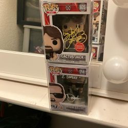 WWE Funko Pops Autographed 