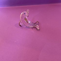 Small Glass Dolphin