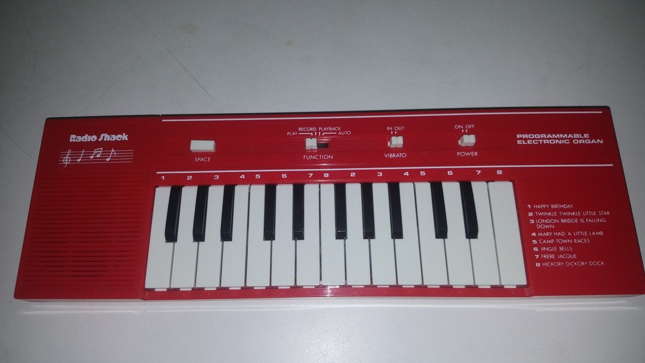 Red Radio Shack keyboard