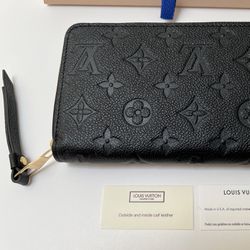 Louis Vuitton Zippy Wallet in Black Monogram Empreinte Leather