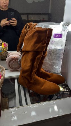 Brown Suede Knee-High Boots size 6