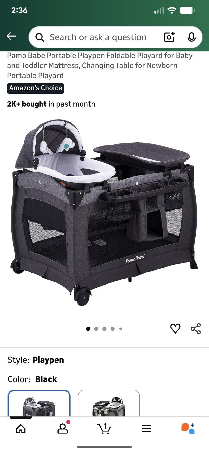 Pamo Babe Portable Playpen Foldable Playard for Baby and Toddler Mattress, Changing Table