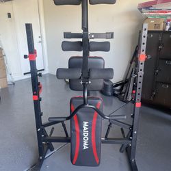 MAIDOMA Weight Bench + Squat Rack