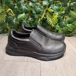 Kuru Kivi 2 Womens Size 7.5 Triple Black Classic Walking Leather Slip-On Shoes