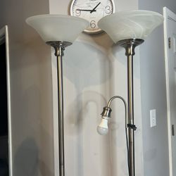 70 In Nickel Floor Lamp 