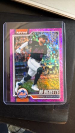 Bo Bichette New York Mets Pink Sparkle Baseball Card
