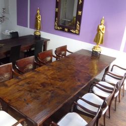 Large Solid Wood Dining Table