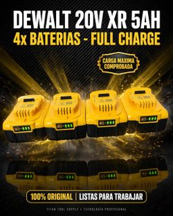 DEWALT 20V MAX XR 5.0Ah Battery - Full Charge - 100% Genuine