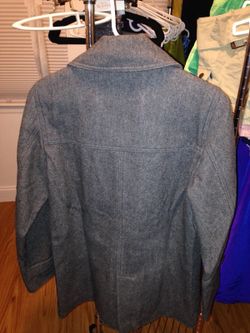 Abercrombie gray pea coat medium