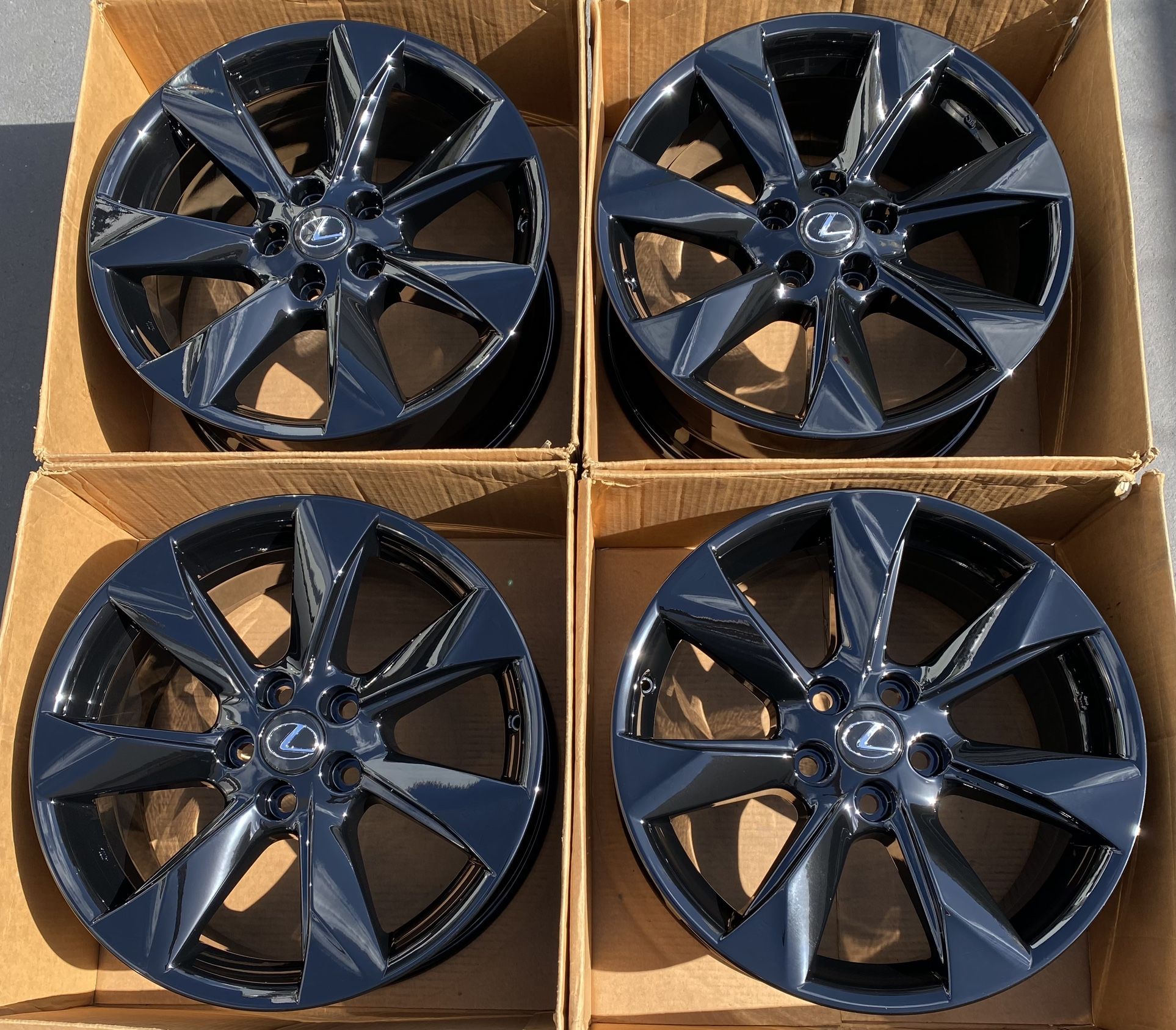 18” Lexus RX350 Factory Wheels Rims Gloss Black New RX