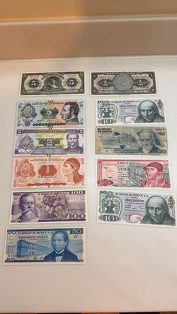 Vintage Mexican and Honduran Banknote Collection