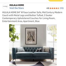 Brand New.  Still In Box Leather Sofa 