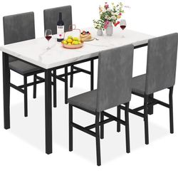 Grey Dinning Table With Chairs 
