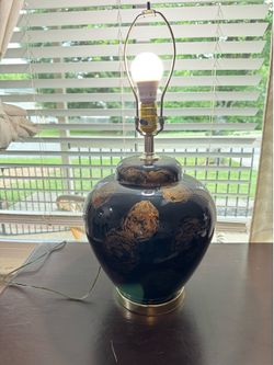 Gold Floral Table Lamp – $50 OBO