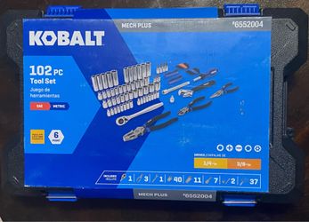 Kobalt 102-Piece Metric and Standard (SAE) Tool Set with Hard Case