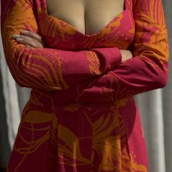 GEPUR Pink Orange Matching Set Crop Top Pants Tropical Vacation Outfit