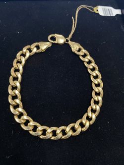 10k Gold Curb Bracelet 19.9g 9”