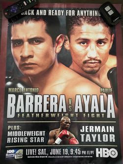 Barrera vs Ayala HBO Boxing Fight Poster