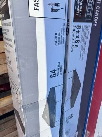 Everbilt 8 ft. X 8 ft. Grey Straight Leg Instant Canopy Pop Up Tent Sto-N-Go