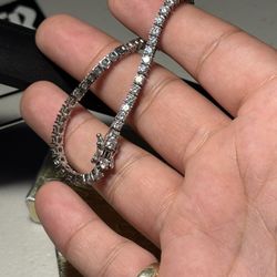 Moissanite Tennis Bracelet 925 Solid Silver 