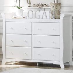 6 DRAWER DRESSER WHITE NEW